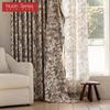 1PC Nuan Series American Medieval Style Blackout Curtains with High-density Printed Curtains for Bedroom Living Room Window for Home Decor