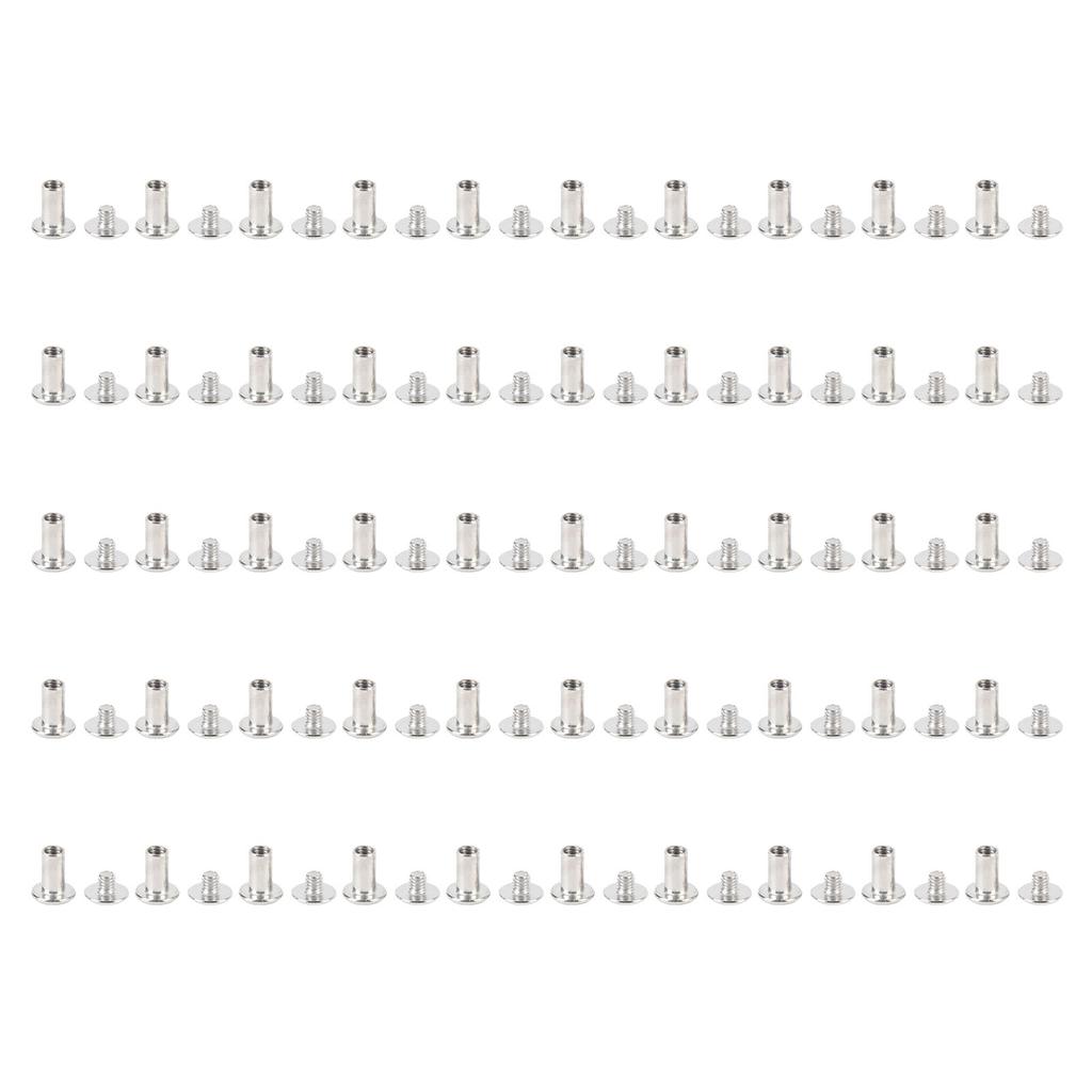 50 Sätze Nieten und Schrauben M4 5x9x9,5mm Edelstahl Flachrundkopf Nietbolzen-Set zum Binden