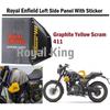 Royal Enfield "Graphite Yellow Scram 411 Left Side Panel With Sticker"