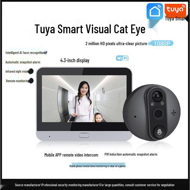 Tuya Smart 3MP Wireless WiFi HD Video Doorbell Camera with Remote Monitoring