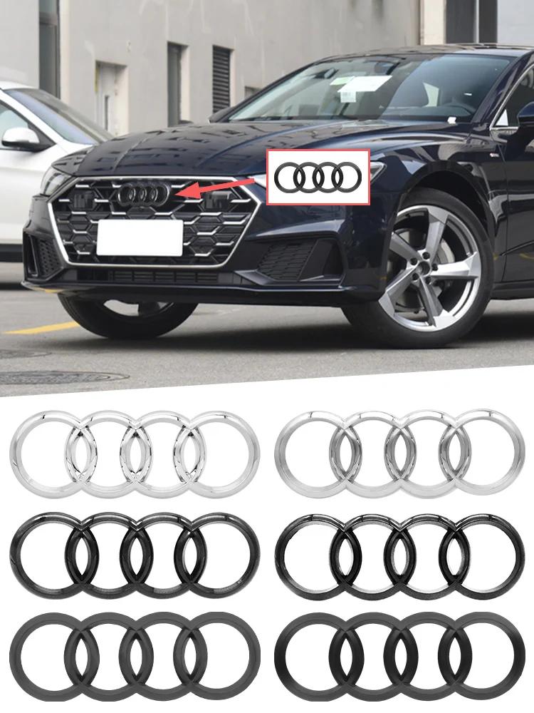 G5 ABS Car logo Front Grill Rear Bumper Tail Trunk Emblem For QQ4 Sline A3 A1 A4 A6 B8 A5 B9 B6 B7 C7 A7 A8 Auto Styling Accessory