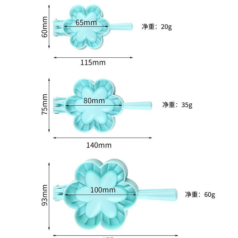 3PCS Heart-Shaped Dumpling Mold Plastic Dumpling Maker Household Dumpling Making Tool Press Mold Kitchen Accessories