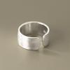 Korean Silver-Plated Geometric Wide Band Open Ring for Women - Simple & Cool