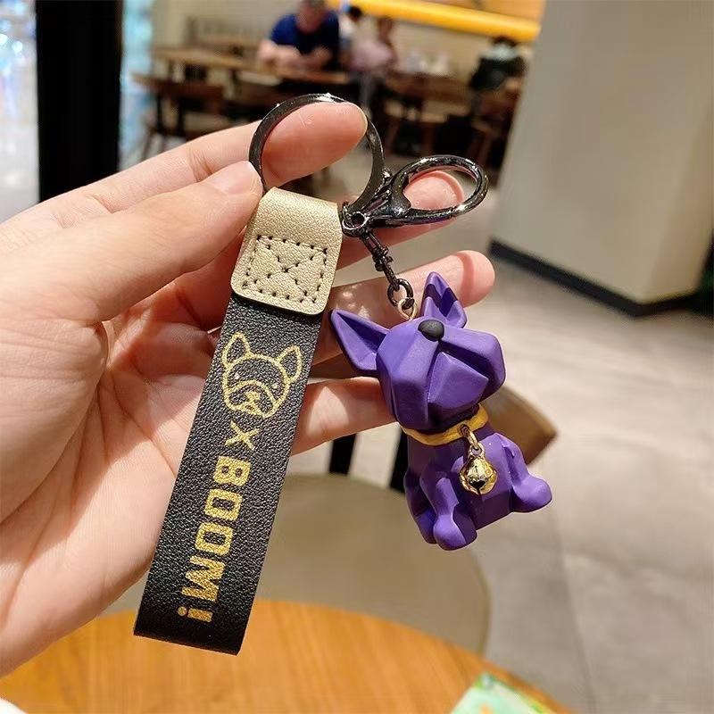 Schnauzer Dog High-End Car Key Pendant Keychain Cute Doll Doll School Bag Pendant