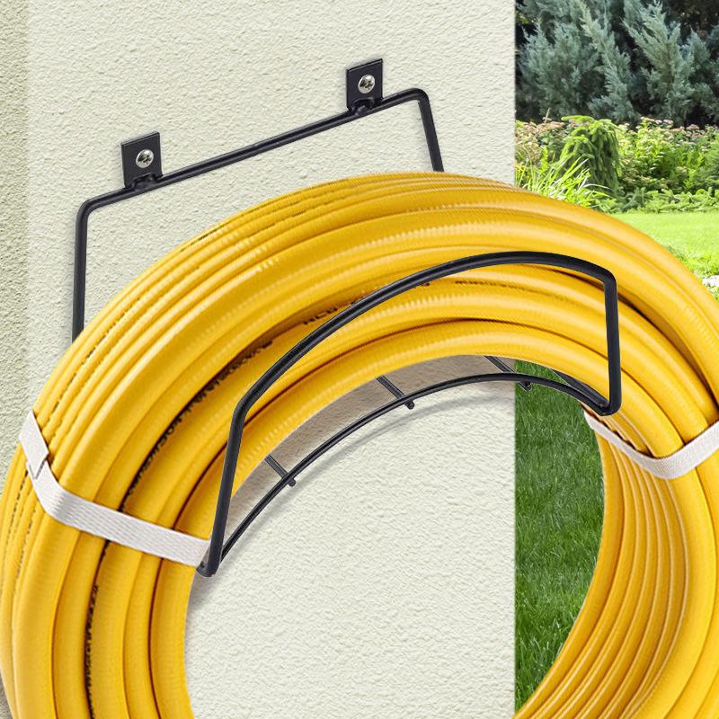 Garten-Wandmontierter Wasserrohr- und Schlauchaufbewahrungsständer Metallschlauchhalter Feste Installation Kohlenstoffstahl-Wasserrohrständer