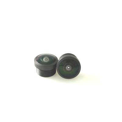 Lente Fisheye M12 1.4mm F2.0 Ângulo Ultra-Amplo 230° Impermeável IP69 6G+IR para Câmera de Painel de Carro, Câmera Espiã Escondida e CCTV de Segurança