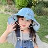 Voice Control Fan Hat Children Summer Girls Large Brim Sun Protection Shawl Hat Empty Top Girl Sun Hat