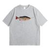 Fisch Räuchern Lustig Wirbeltier Liebhaber Meme T-Shirts Unisex Damen Freizeit Baumwolle Vintage Kurzarm T-Shirt Unisexs Übergroßes T-Shirt
