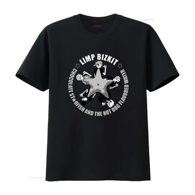Vintage 2000 Limp Bizkit Chocolate Starfish Hot Dog Flavored T Shirt Print Retro Rock Band Design Large Vintage Washed
