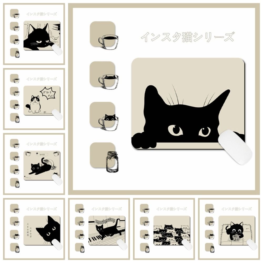Desk Mat Waterproof Keyboard Mat Anti-Slip Cat Mouse Mat Creative Cat Mouse Pads  Girl Gifts