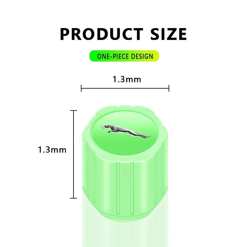 Luminous Motorcycle Wheel Tyre Car Tire Valve Caps Fluorescent For Jaguar-XE XF XS B99 X-TYPE F-PACE I-PACE E-PACE F-PACE S-TYPE C-X16 C- X75 E-TYPE