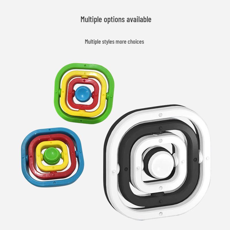 Universal 3D Black & White Finger Spinner Toy: Colorful Stress Relief for Kids, Creative Infinite Flipping Gyro