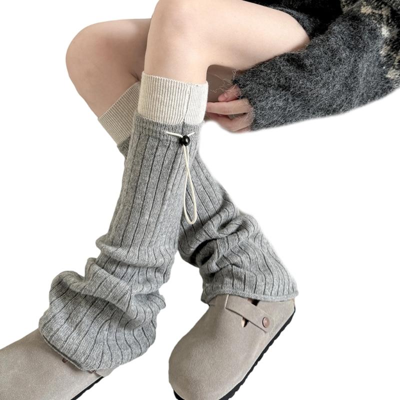 Travel Acrylic Leg Warmers Practical Construction Lightweight Cold Climate Essential Comfortable Stretchy Winter Socks