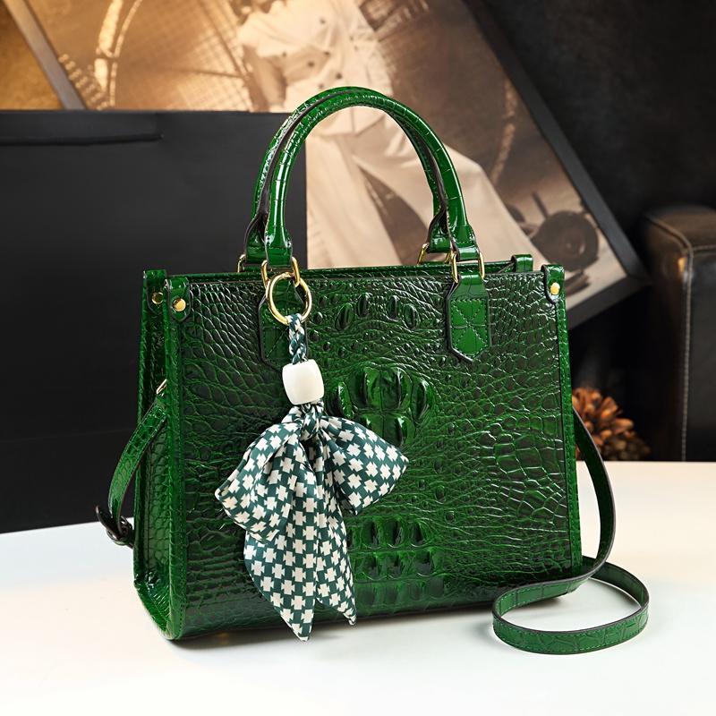 

Роскошная Мода Натуральная Кожа Женские Сумки Узор Крокодила Женская Мама Сумка Через Плечо Мессенджер Элегантные Портативные Сумки-Тоут 2023