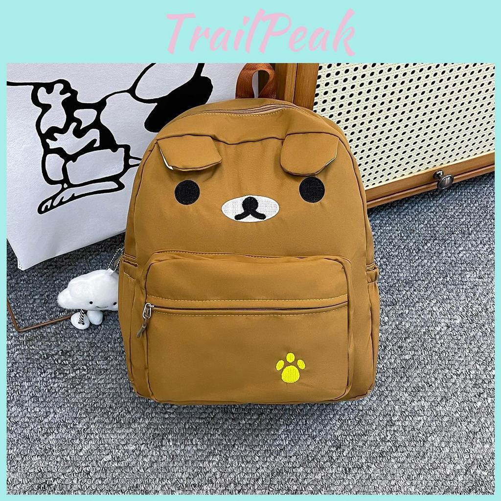 Adorable Bear Design Backpack With Ventilated Straps For Girls Everyday Travel