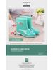 Women's Non-Slip Short Rain Boots - Fashionable, Warm, Low-Cut Rubber with Velvet, One-Piece Design