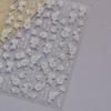 White Flower Petal Cherry Blossom Peach Blossom Falling Petal Floral Gradient 5D Self Adhesive Nail Art Sticker Manicure Decals