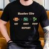 2025 Summer Mens Monster Hunter 100 Pure Cotton Printed Tshirt Hunters Life Casual Short Sleeve Crew Neck Tees Gift Idea Y2k