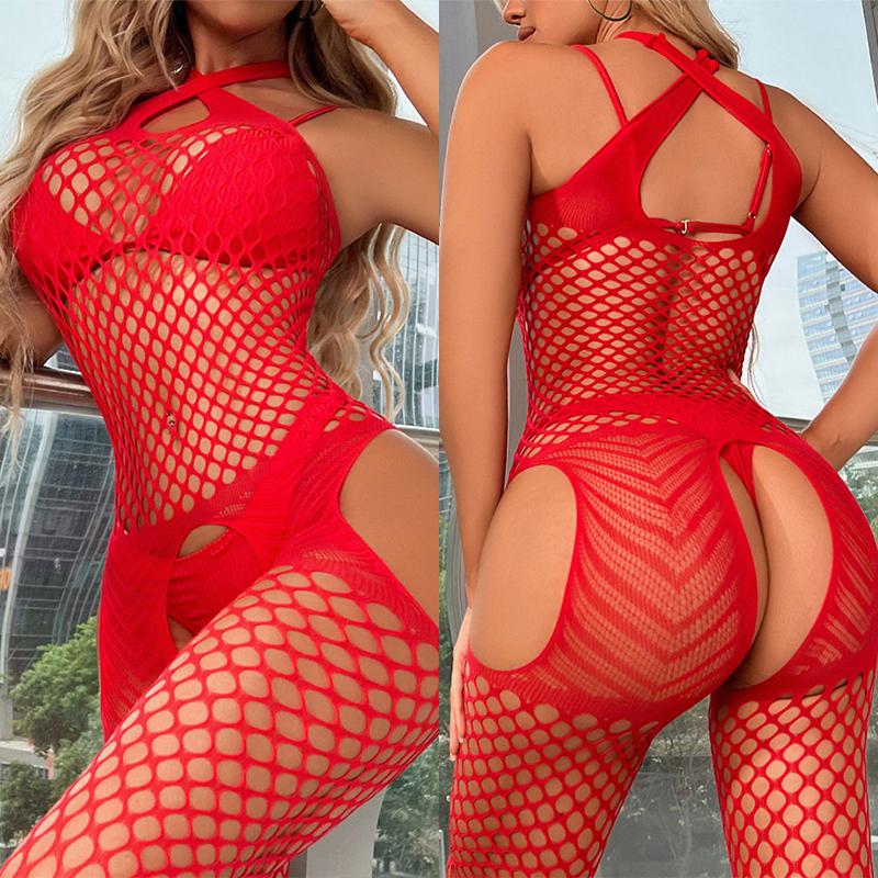 One-shoulder Bodystocking Leopard Print Sexy Lingerie Babydoll Underwear Cosplay Nightclub Erotic Bodysuits Sexy Dress For Sex