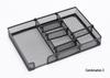 Metal Mesh Multi-Compartment Storage Tray for Office, Cutlery & Stationery - DIY Assembly