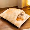Bed For Cats Pet Plush Cave With Pillow Soft Winter Cat Cave Bed For Kitten Puppy Animal Outdoor Travel Winter Calming