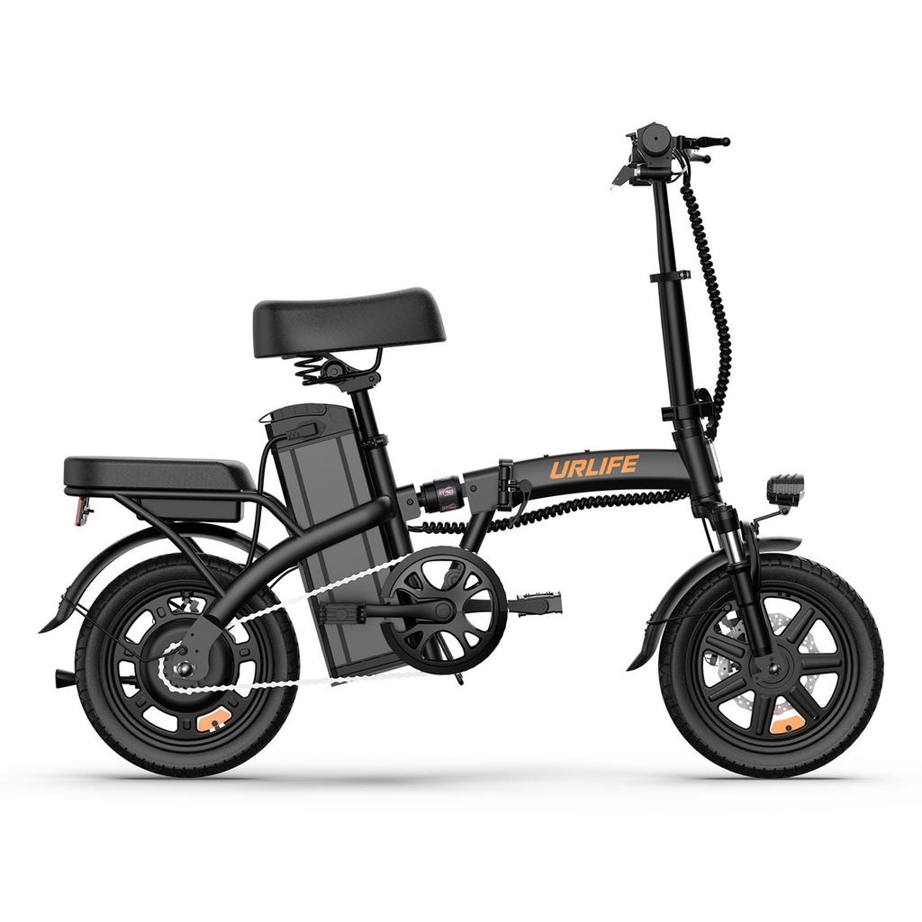 URLIFE F1L Adult Outdoor Folding E-Bike 48V7.5AH Battery 350W Motor City Electric Mountain Bicycle 14 Inch Off-Road Electric Bicycle