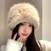 Hat female winter thickened warm imitation fur fashion simple bucket hat imitation mink women Mongolian hat