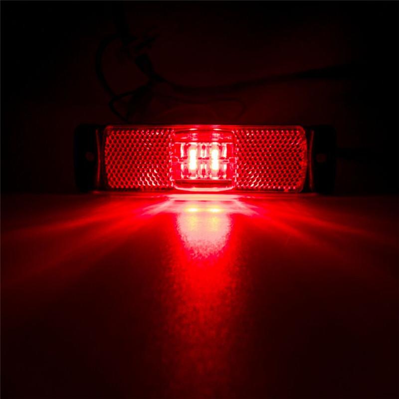 10PCS 4 LED Car Side Marker Lights Car External Light Signal Indicator Lamp For Trailer Truck Van Pickup Bus Warning Tail Lamps