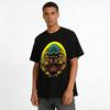 Cool Skull With Cap Graphic Casual Short Sleeve T-Shirt Pure cotton T-shirt
