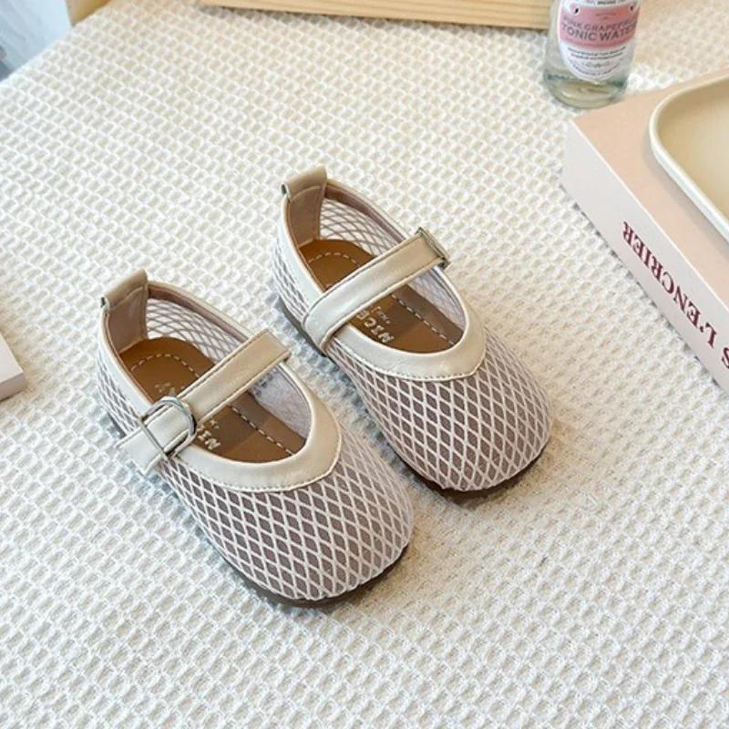 2025 Summer New Children Fashion Sandals for Girls Fashion Korean Style Soft Bottom Anti-slippery Versatile Cut-outs Beach Shoes