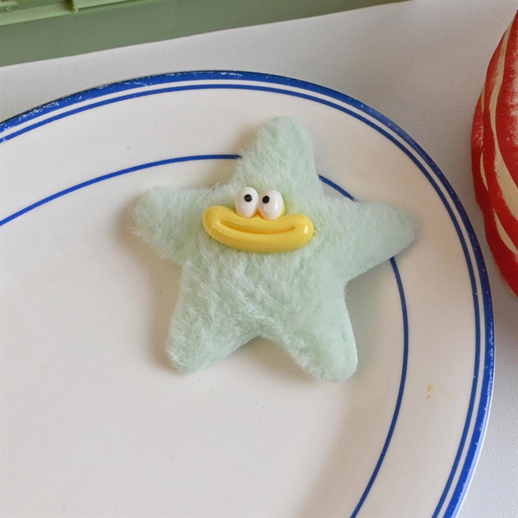 Girls Hair Clip Furry Star Hairpin Y2K Adorkable Clown Headdress Hair Accessories Star Kids Duckbill Clip Hairpin