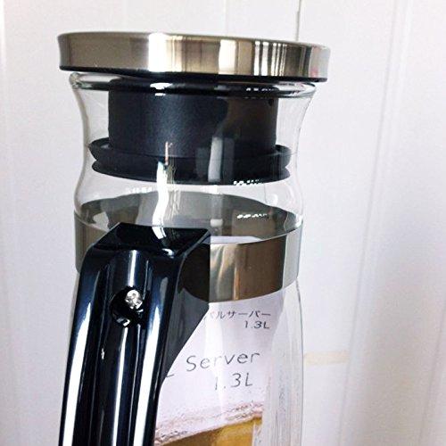 iwaki (Iwaki) AGC Techno Glass Heat-Resistant Glass Barley Tea Pot Pitcher 1.3 Liter Round Cold Water Pot Oval Server KT297K-SV