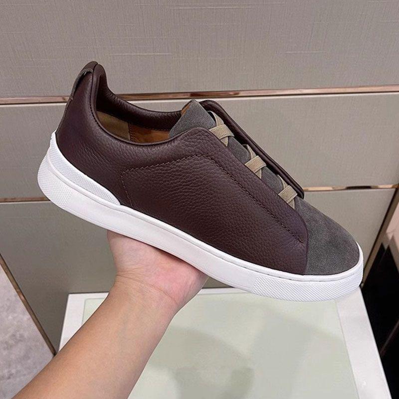 Men's 2025 Autumn Low-Top Non-Slip Slip-On Skate Shoes with Elastic Bands