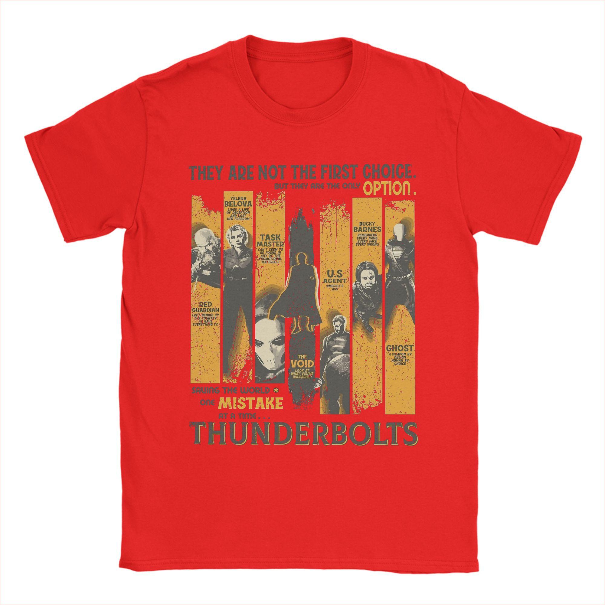 

Thunderbolts T Shirt Men 100% Cotton Funny T-Shirts Round Neck Tees Short Sleeve Clothes Gift Idea S
