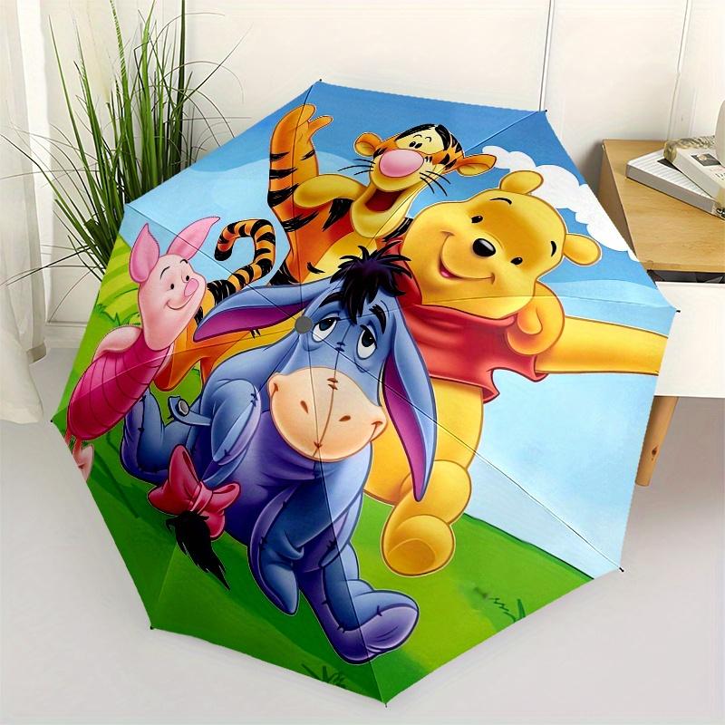 

Winnie the Pooh,Tigger Themed Automatic Opening and Closing Folding Umbrella, Reinforced 8 Ribs, Compact Travel Design, Fashionable Folding