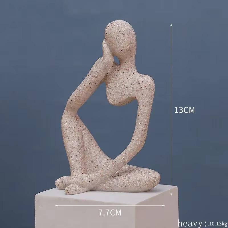 Decoration 1PC Character Model Art Home Ornaments Hotel Decoration Living Room New Room Study Bedroom Porch Resin