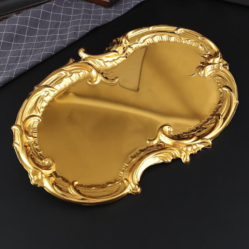 Restaurant Creative European Pattern Steak Plate Restaurant High-end Phnom Penh Round Plate French Plate Cold Dish Plate