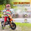 12V Kids Electric Motorbike, Kids Electric Ride on motorcycle w/ Twist Grip Throttle, Training Wheels, Orange