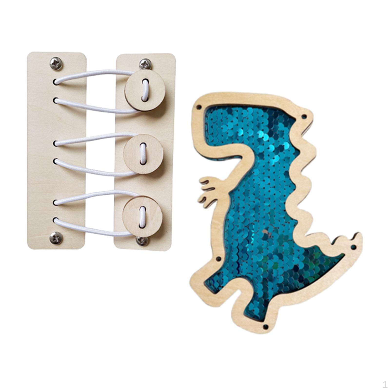 

2 Pack Kids Activity Board, DIY Accessories, Montessori Toys, Early Learning Tie Clips, синій