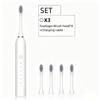Portable Electric Toothbrush Set For Adults With Soft Bristles And Multimode Functionality
