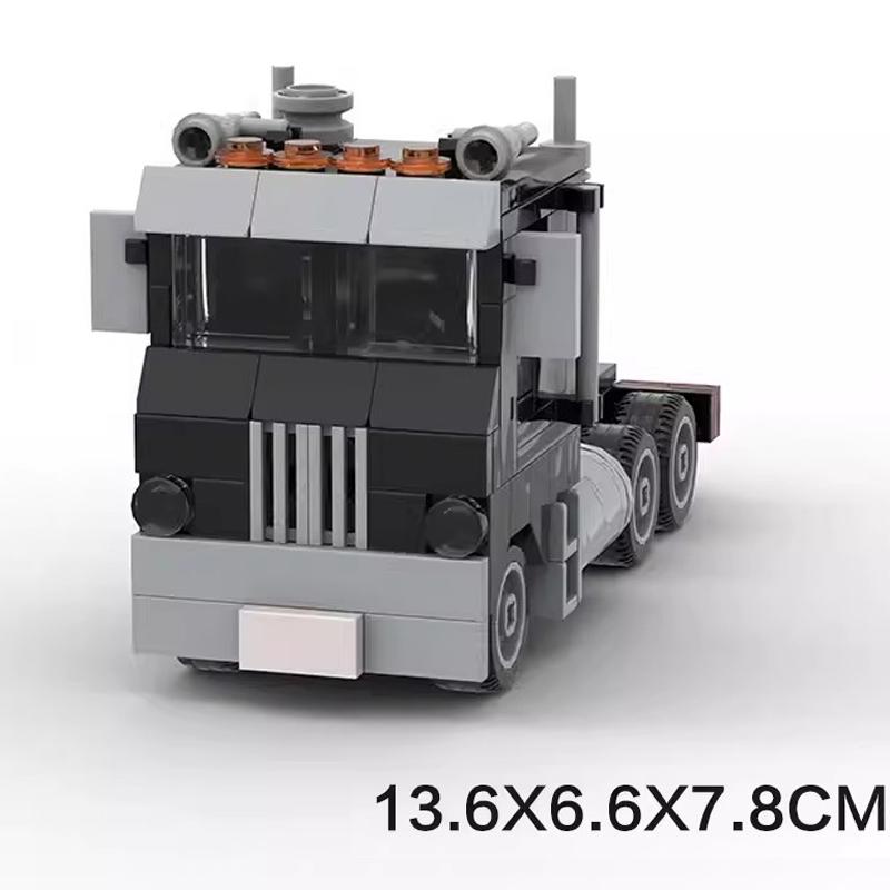 MOC City Mini Car Tractor Snowmobile Camper Van Fiated Taxi Truck Head Speed Vehicles Sets Building Blocks Toys Christmas Gift