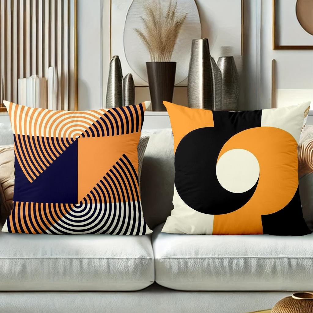 Modern Geometric Pattern Throw Pillow Cushions Set Polyester pillowcase, sofa decorative cushion cov Headboard Pillow