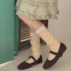 Japanese JK Knee High Socks Thigh High Stockings Korean Thigh High Socks Women Stockings Solid Color Mesh Calf Socks Stockings