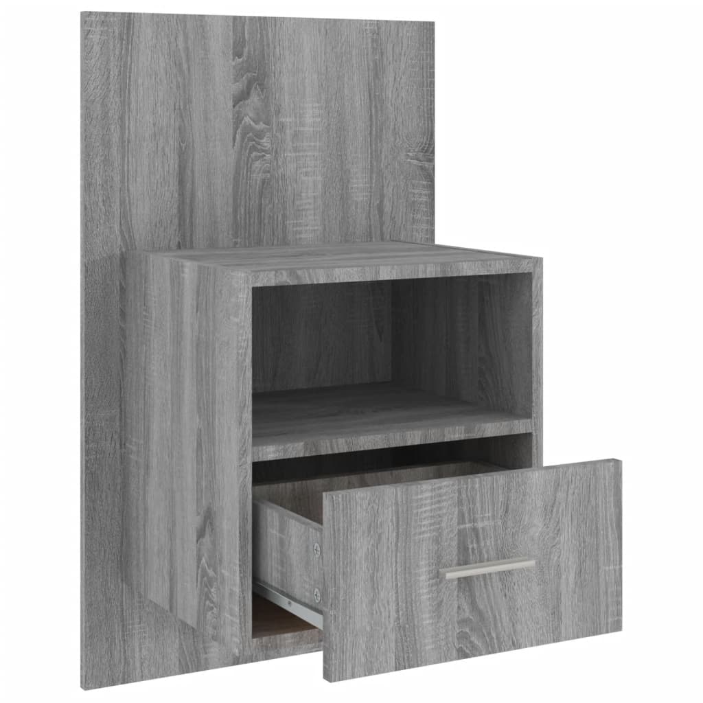 Vidaxl Hanging Bedside Cabinets, 2 Pcs, Sonoma Oak Grey