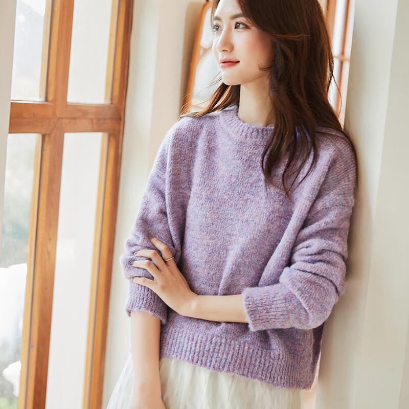 

VICTORIA&VERA Women s Blended Wool Long-Sleeve Sweater V5020S05651