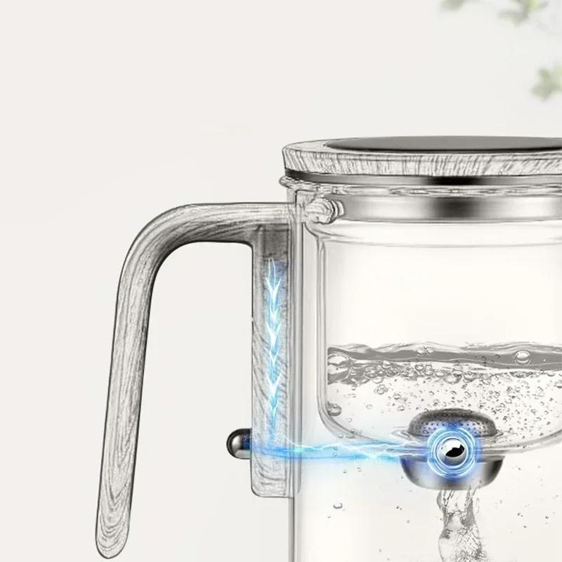 Water Separation Inner Container Teapot One Click Magnetic Switch Tea Separation Filtration Glass Tea Pot Wood Handle Tea