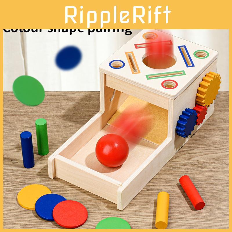 Wooden Educational Toy With Color Matching Coin Box For Early Learning