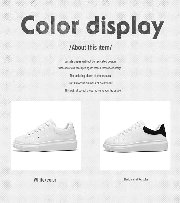 2024 Frühling Herren Atmungsaktiv Weiß Trendig Allround Dicksohlige Freizeit Sportschuhe