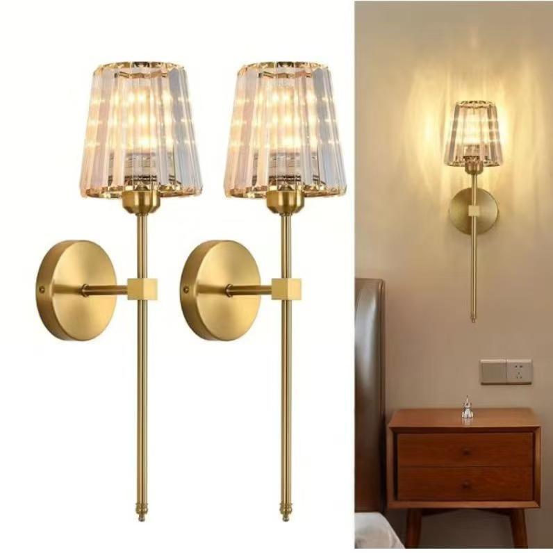 Wiederaufladbare RGB Fernbedienung Kristall Wandleuchte für Schlafzimmer & Wohnzimmer