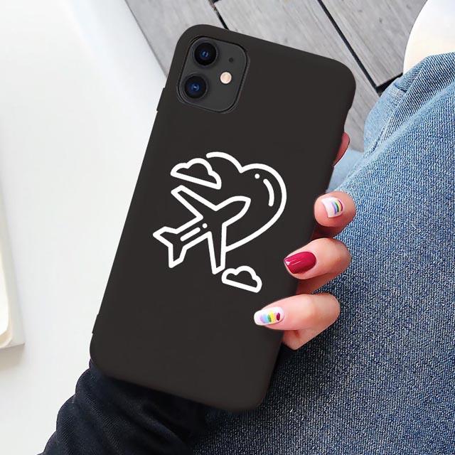 Luxury World Map Travel phone Case For iPhone XR XS Max X XS 12 11 13 Pro max SE 2020 7 8 Plus Silicone Soft airplane Cover